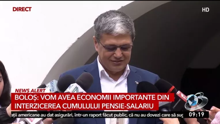 Marcel Bolos: Vom avea economii importante din interzicerea cumulului pensie-salariu