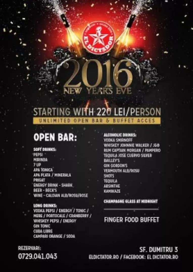 Revelionul la El Ditador poate fi o optiune