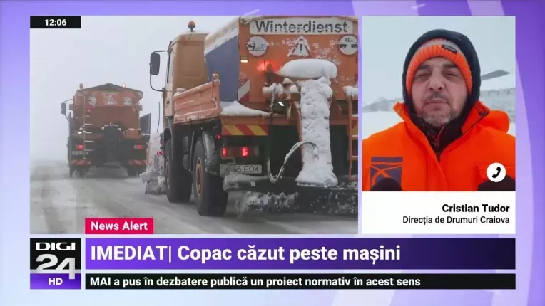 Strat de zapada de aproape jumatate de metru, la Ranca dupa o zi de ninsoare