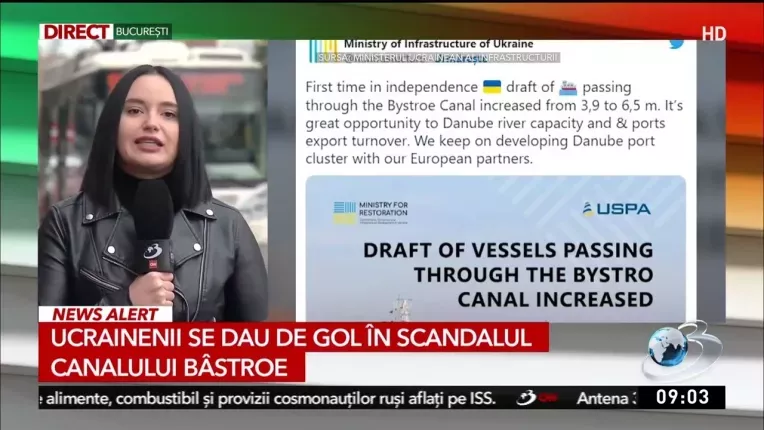 Ucraina aproape ca a dublat adancimea canalului Bastroe